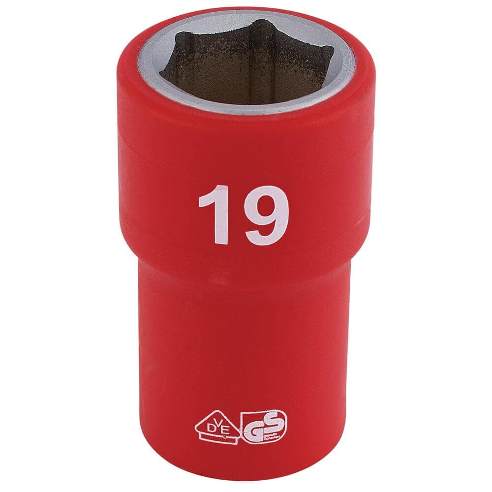 Draper Expert 31880 Fully Insulated Vde Socket 1/2in Sq. Dr. 19Mm each