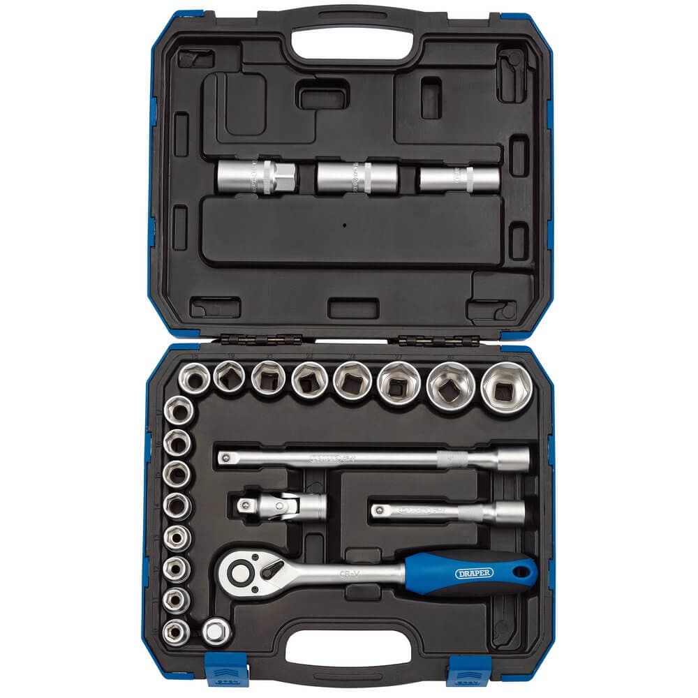 Draper 16362 Metric Socket Set 1/2in Sq. Dr. (24 Piece) per set