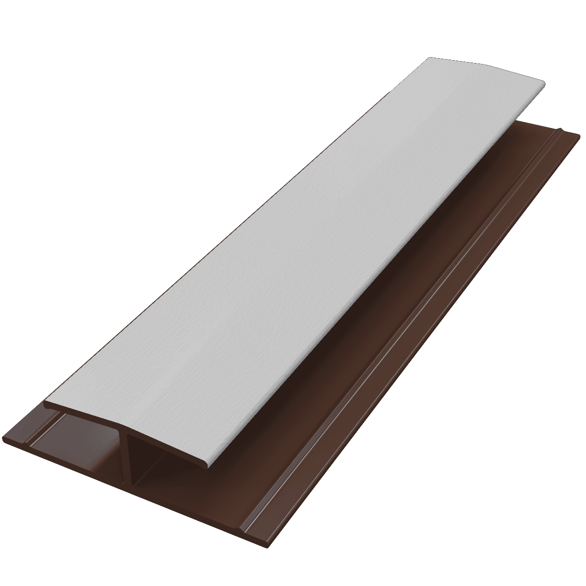 White Woodgrain Soffit H Trim - 5mtr