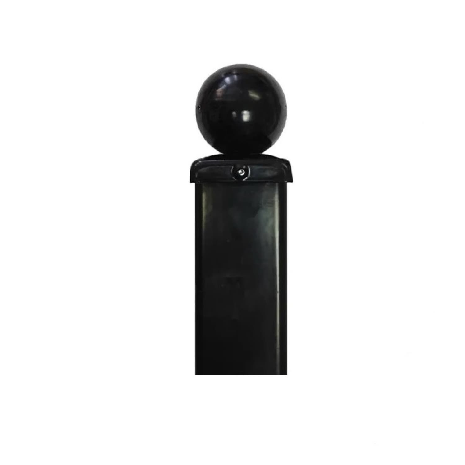 One Blank Ball Top Metal Post - Concrete-in, 50mm x 50mm square x 1800mm long. (ball adds appox 50mm to overall length)