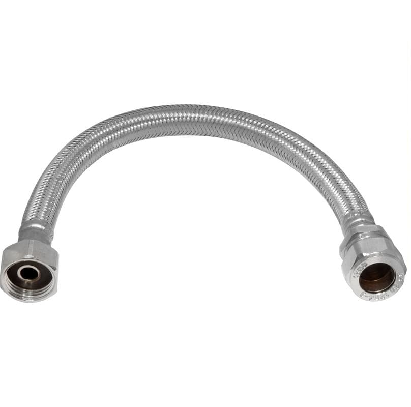 22mm Compression x 3/4 Inch Flexible Tap Connector 30cm Hose