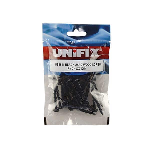 Woodscrews Slotted Round Head Black Japanned