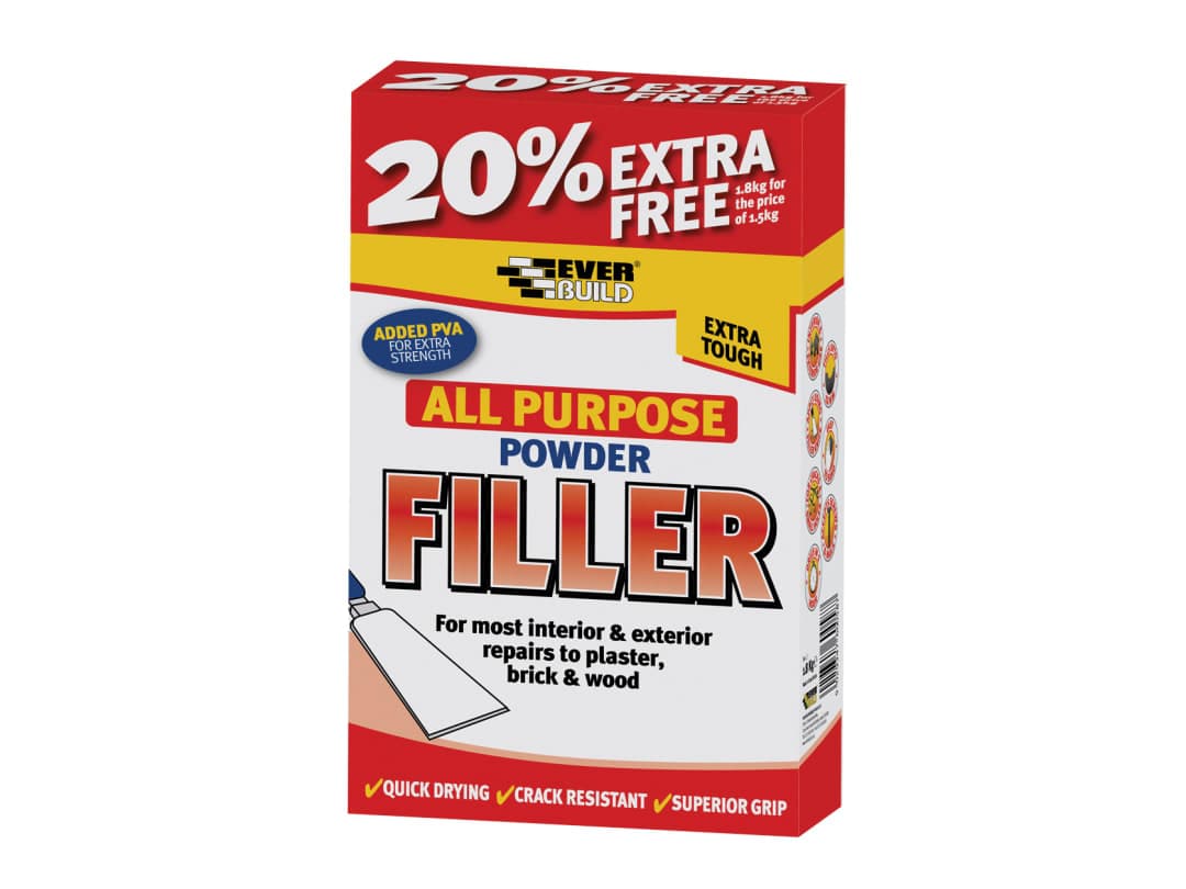 Everbuild Sika All Purpose Powder Filler 1.5kg + 20% Free 480443