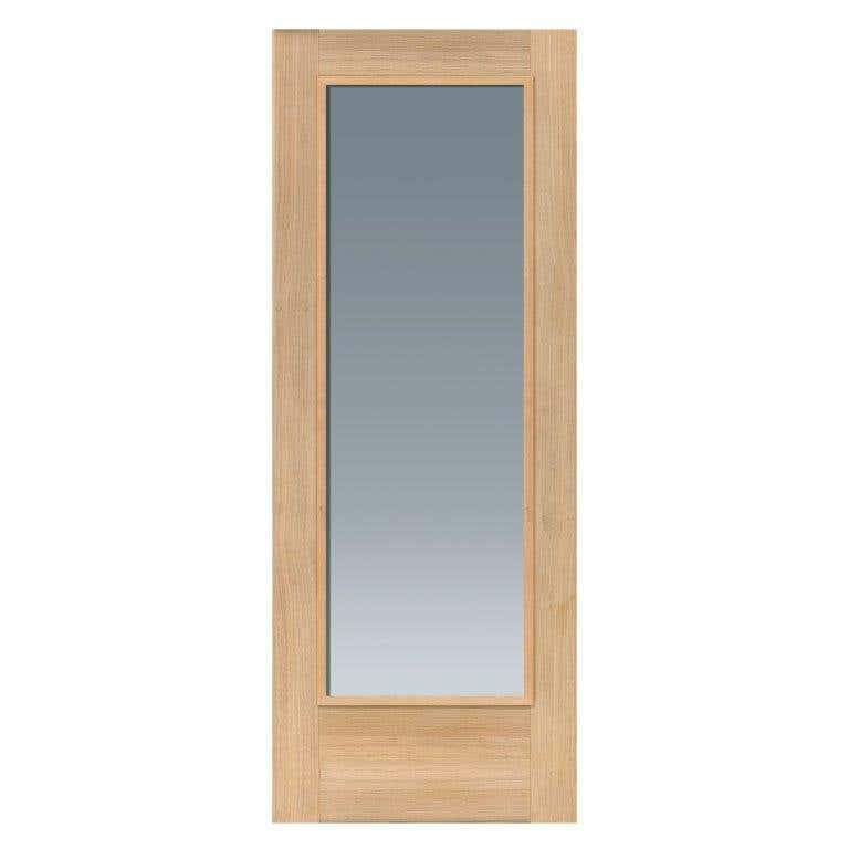 Fuji Oak Glazed Internal Fire Door With Clear Fire Glass - Unfinished - FD30 - 44 x 1981 x 838mm