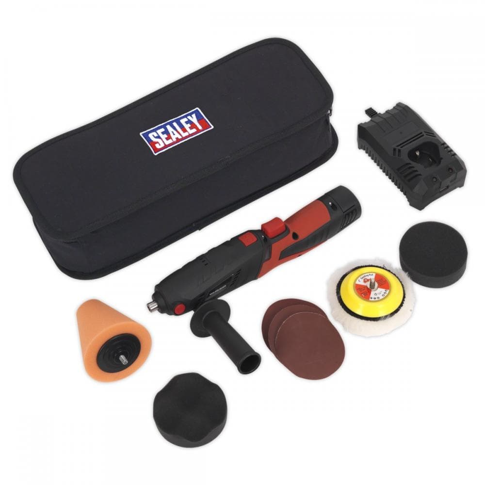 Sealey CP2812V Cordless Mini Sander/Polisher Kit Ø75Mm 12V Lithium-Ion