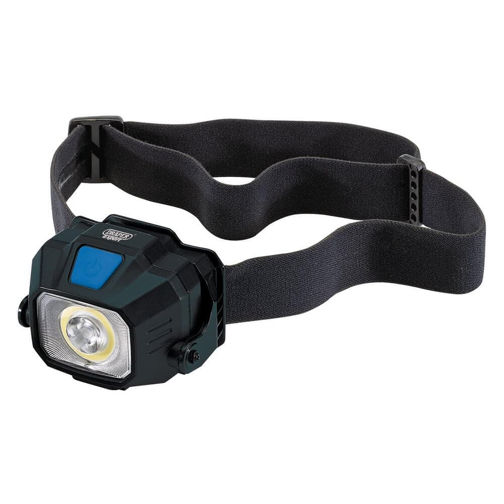 Draper Expert 65689 Cob/Smd Led Wireless/Usb Rechargeable Head Torch 6W 400 Lumens Usb-C Cable Supplied each 1