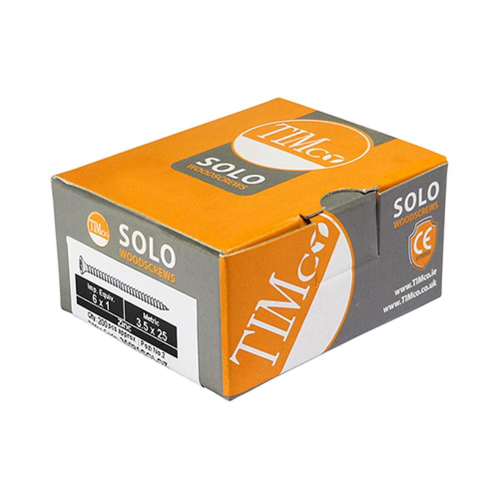 Timco 30012SOLOZ Solo Chipboard & Woodscrews - Pz - Double Countersunk - Zinc 3.0 X 12 Box 200
