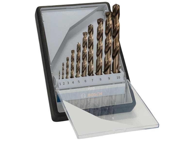 Bosch Powertool Accessories 2607019925 Pro Stainless Steel Hss-Co Twist Drill Bit Set 10 Piece