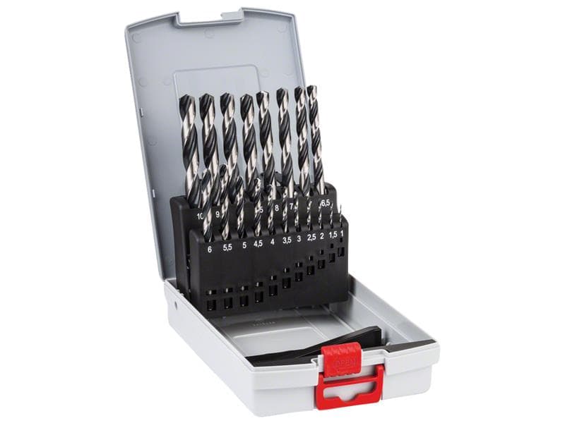 Bosch Powertool Accessories 2608577351 Hss Twist Pointteq Drill Bit Probox Set 19 Piece