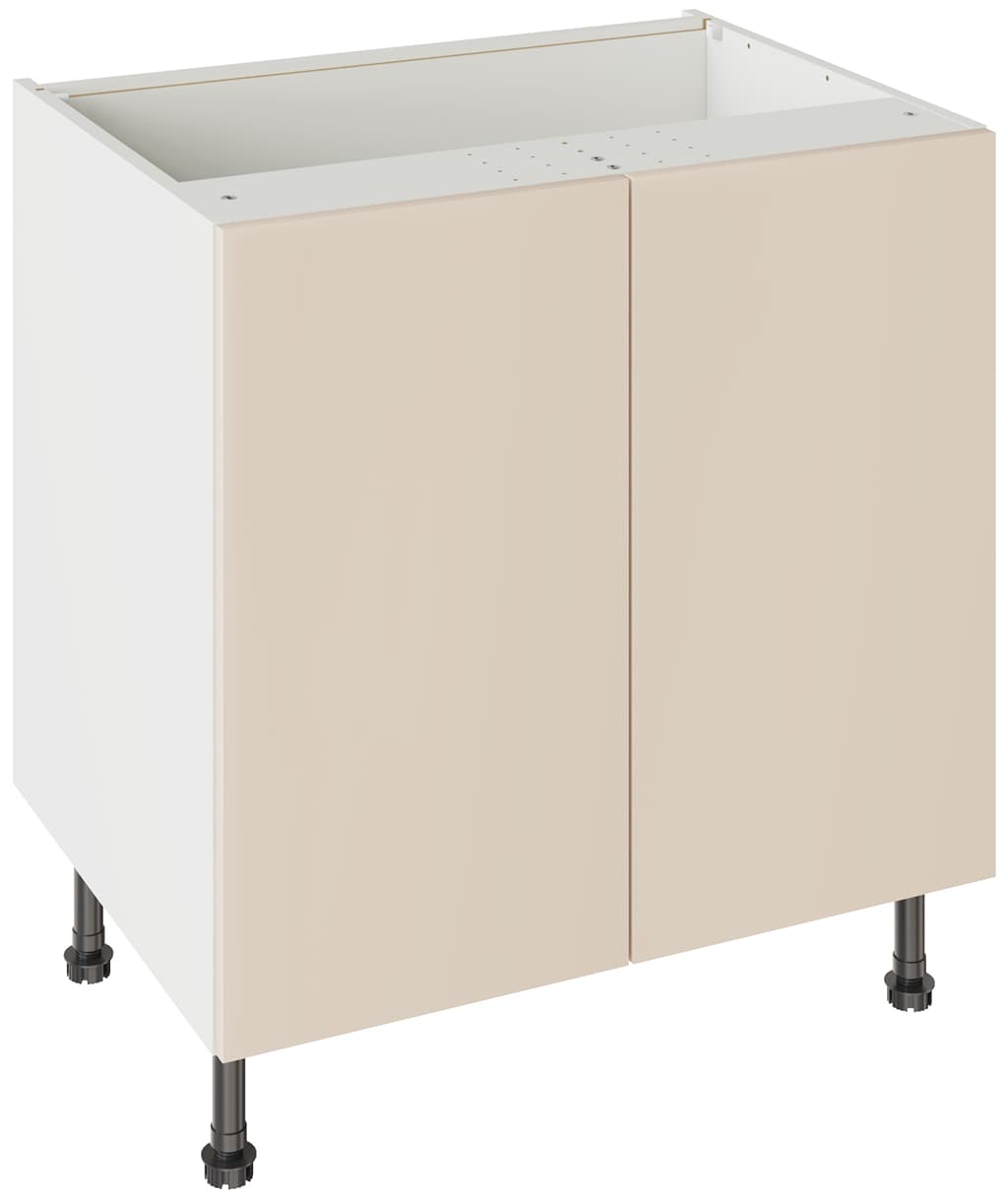 Flatpack 800 Base Kitchen Cabinet Slab Super Gloss Cashmere