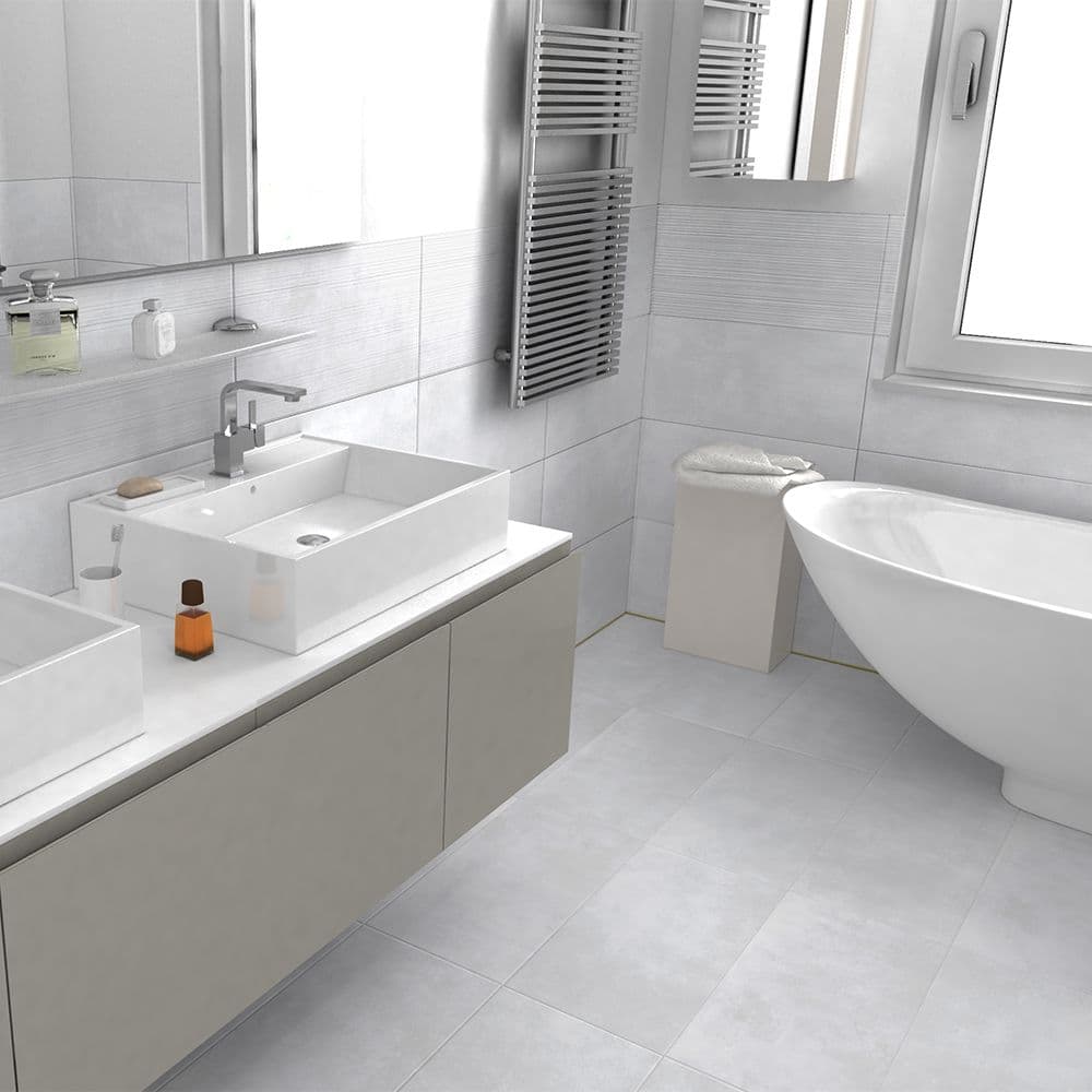 Loft White Porcelain Tile 30x60cm