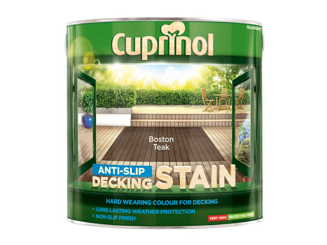 Cuprinol Anti-Slip Decking Stain Boston Teak 2.5L 5092617