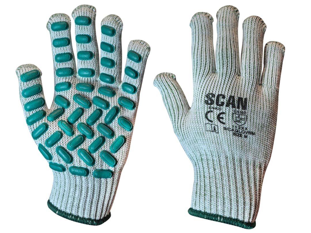 Scan Vibration Resistant Latex Foam Gloves - M (Size 8) L8500