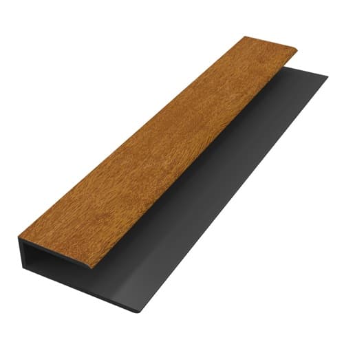 Golden Oak Hollow Soffit J Trim - 5mtr
