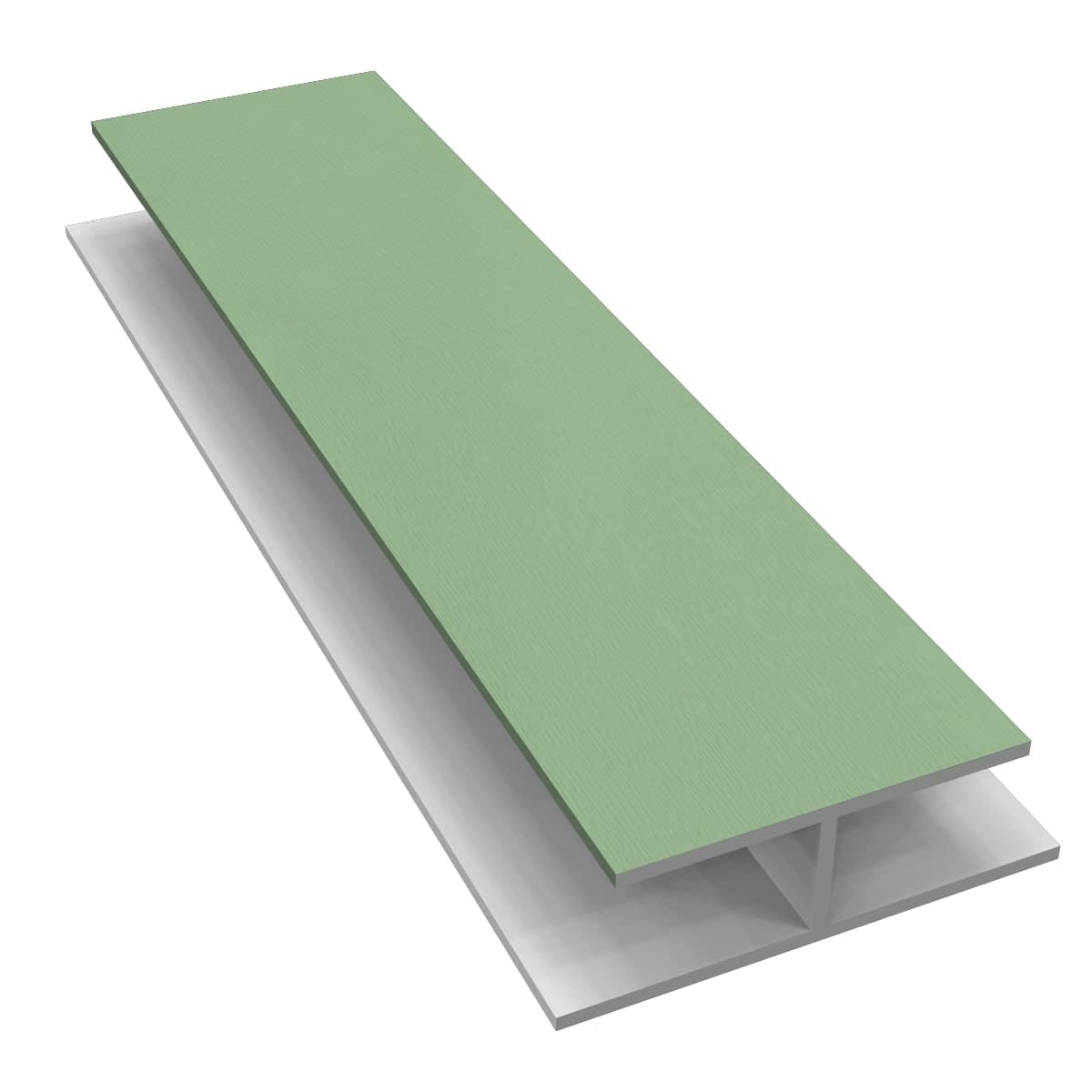 Chartwell Green Woodgrain Soffit H Trim - 5mtr