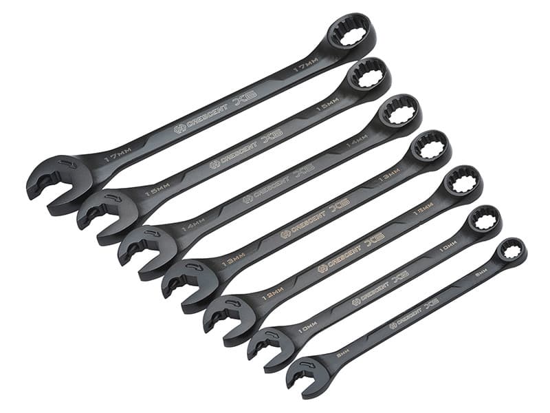 Crescent® CX6RWM7 X6™ Open End Ratcheting Spanner Set 7 Piece