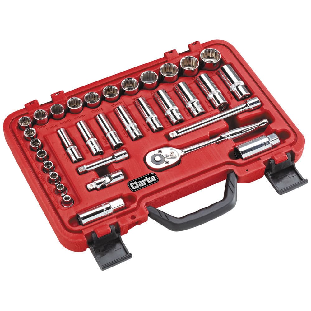 Clarke 1700788 Pro382 33 Piece 3/8” Multi Fit Socket Set