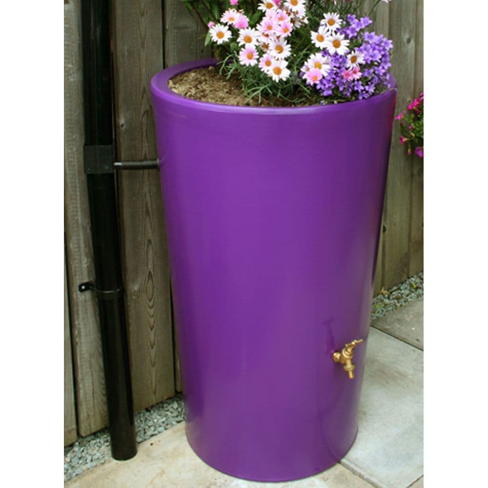 Medium 180L Garden Planter Water Butt Purple Original Organics
