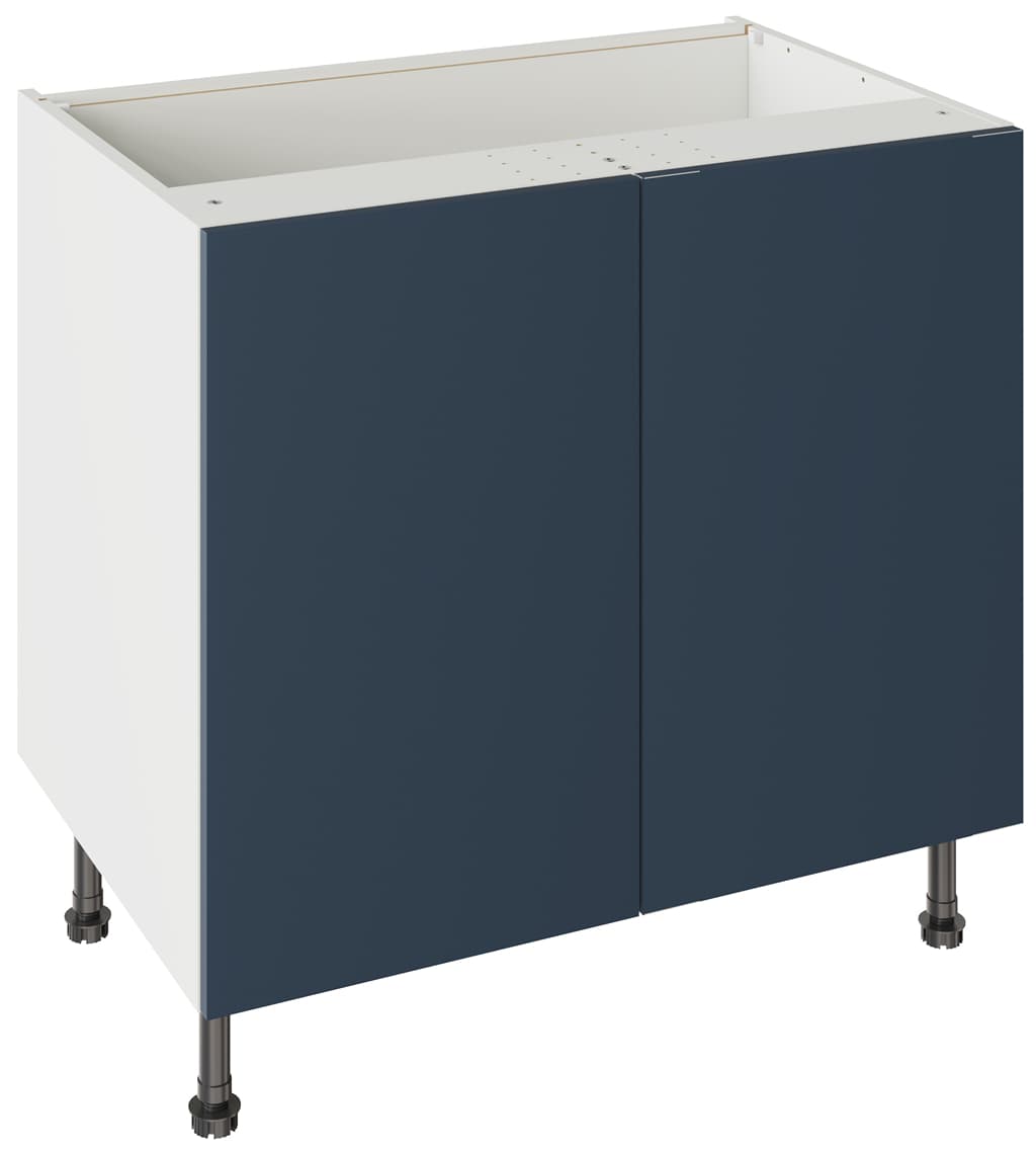Flatpack 900 Base Kitchen Cabinet Slab Supermatt Blue