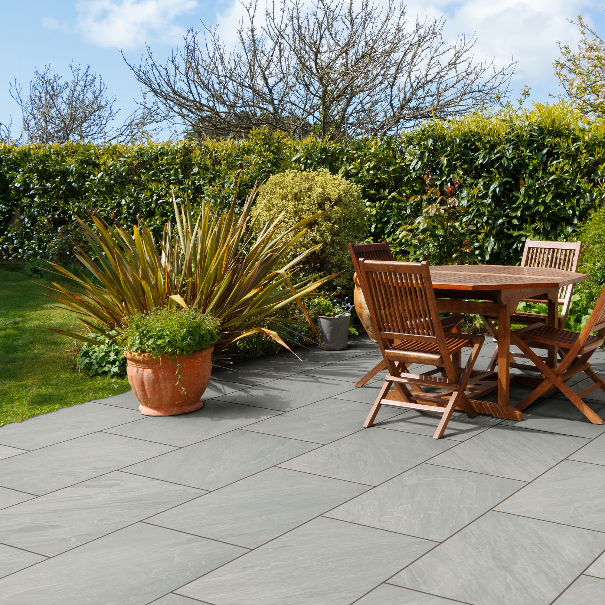 Global Stone Sandstone Porcelain Paving Mercury 14.78m2 Project Pack