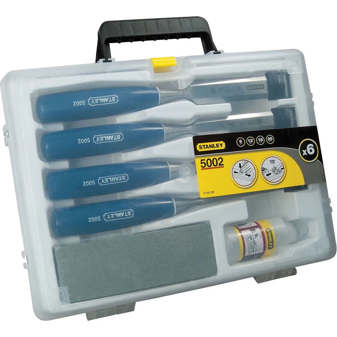 Stanley Chisel Set + Oil Stone 4Pc