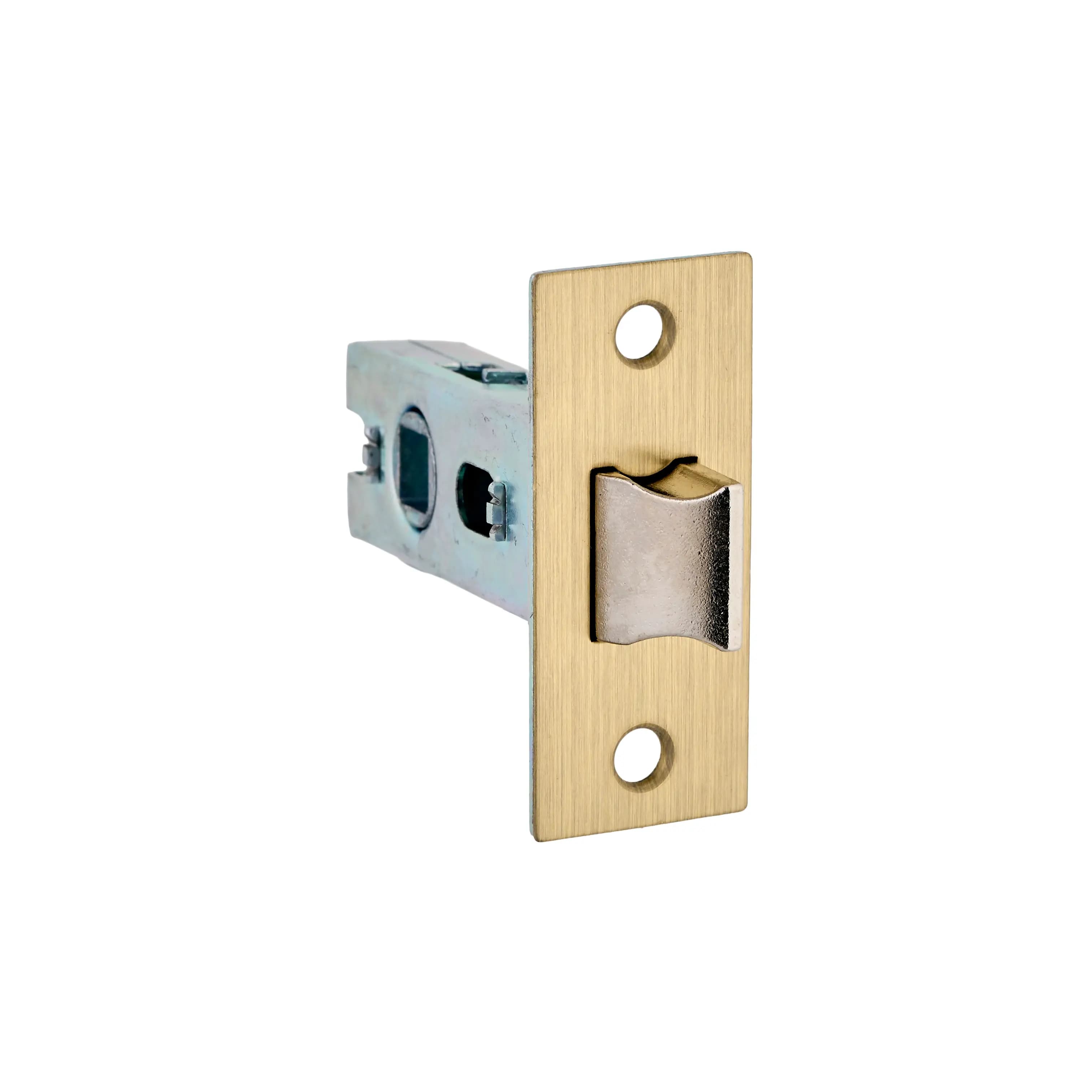 Bolt Through Tubular Latch - 64mm Case - 45mm Backset - Antique Brass - Designer Levers