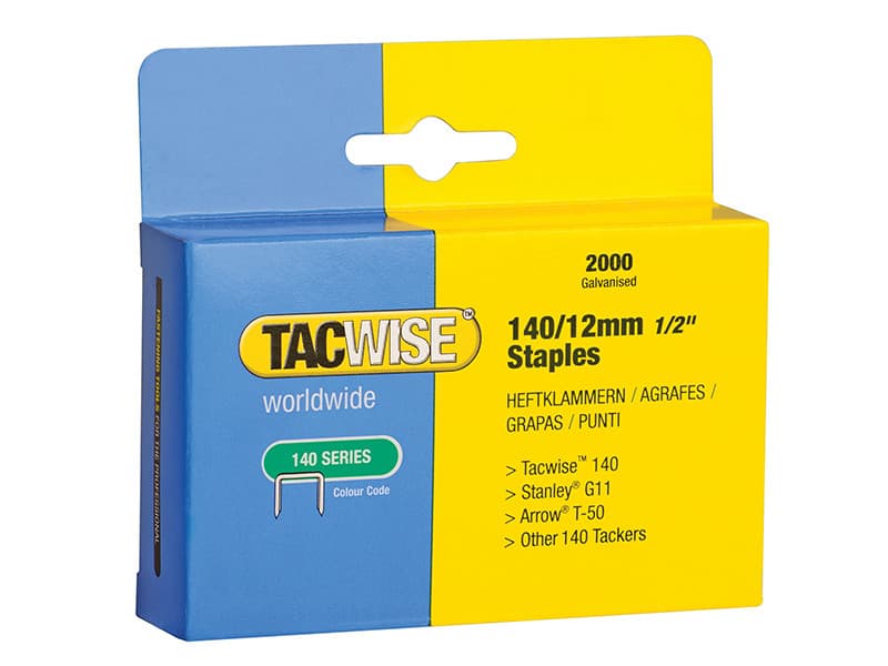 Tacwise 0348 140 Heavy-Duty Staples 12Mm (Type T50 G) (Pack 2000)