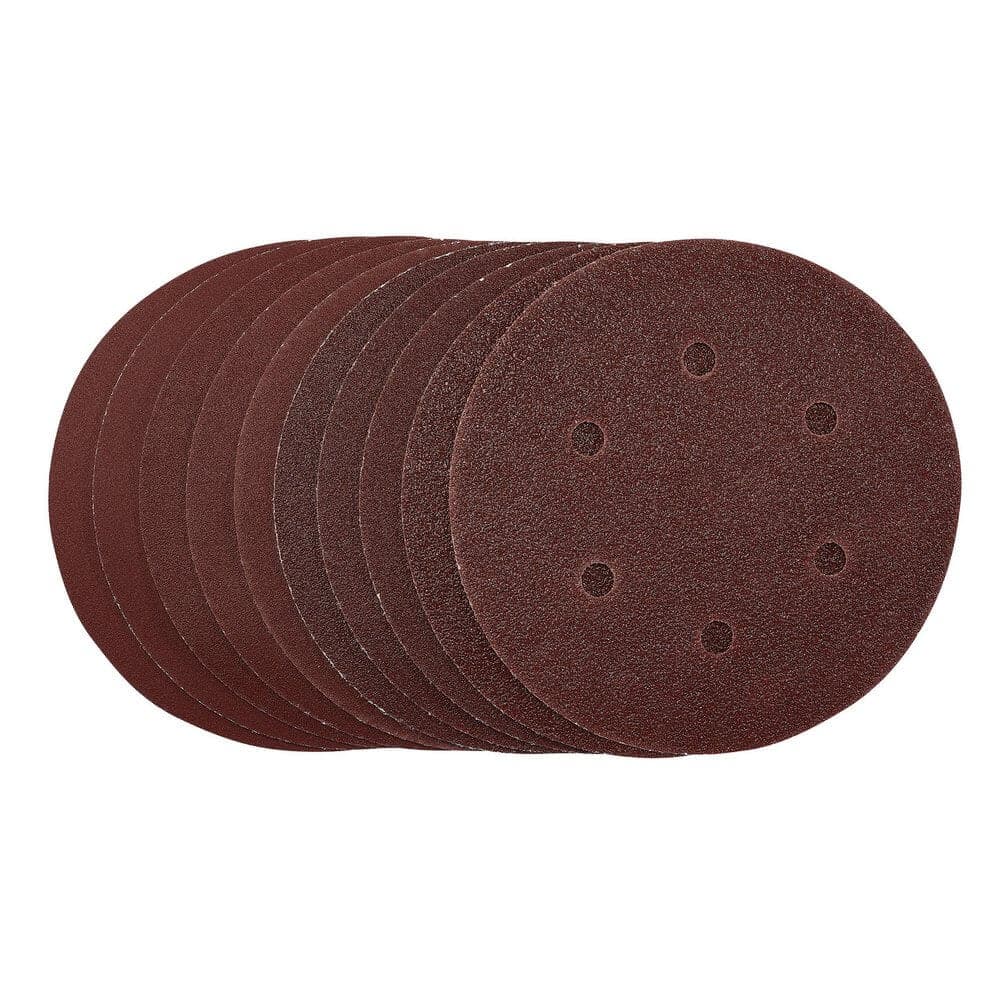 Draper 55069 Sanding Discs 150Mm Hook & Loop Assorted Grit (Pack Of 10) each 10