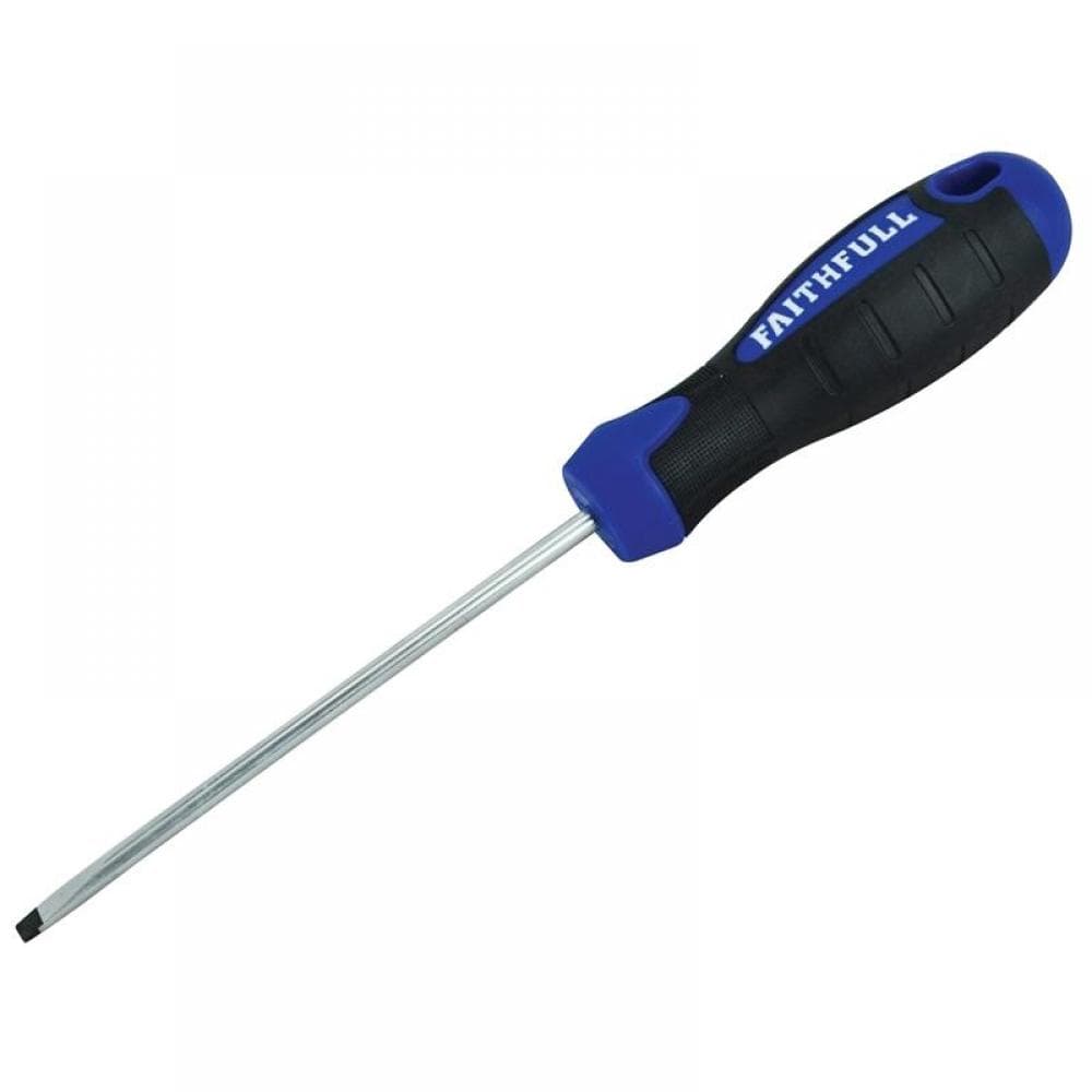 Faithfull Soft Grip Screwdriver Parallel Slotted Tip 4.0 X 100Mm