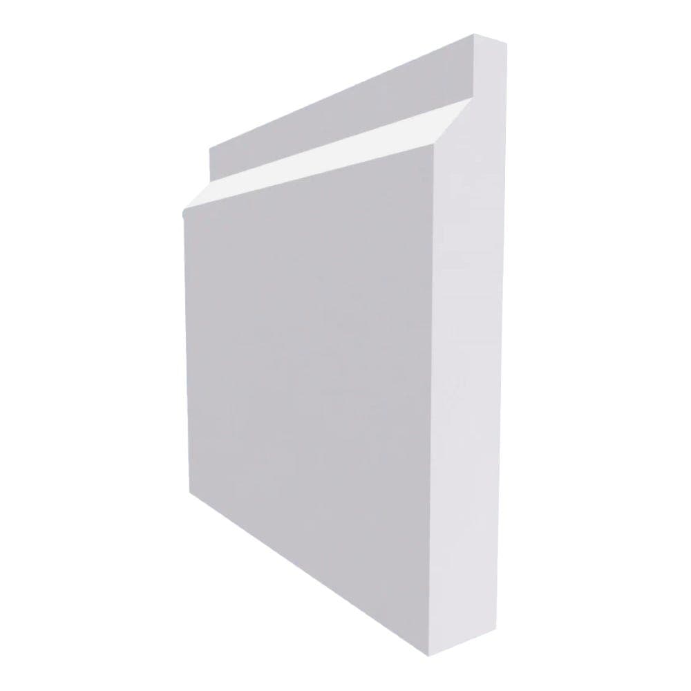 BuildingMaterials.co.uk Rebate 45 MDF Skirting Board White Primed 4200mm x 95mm x 18mm