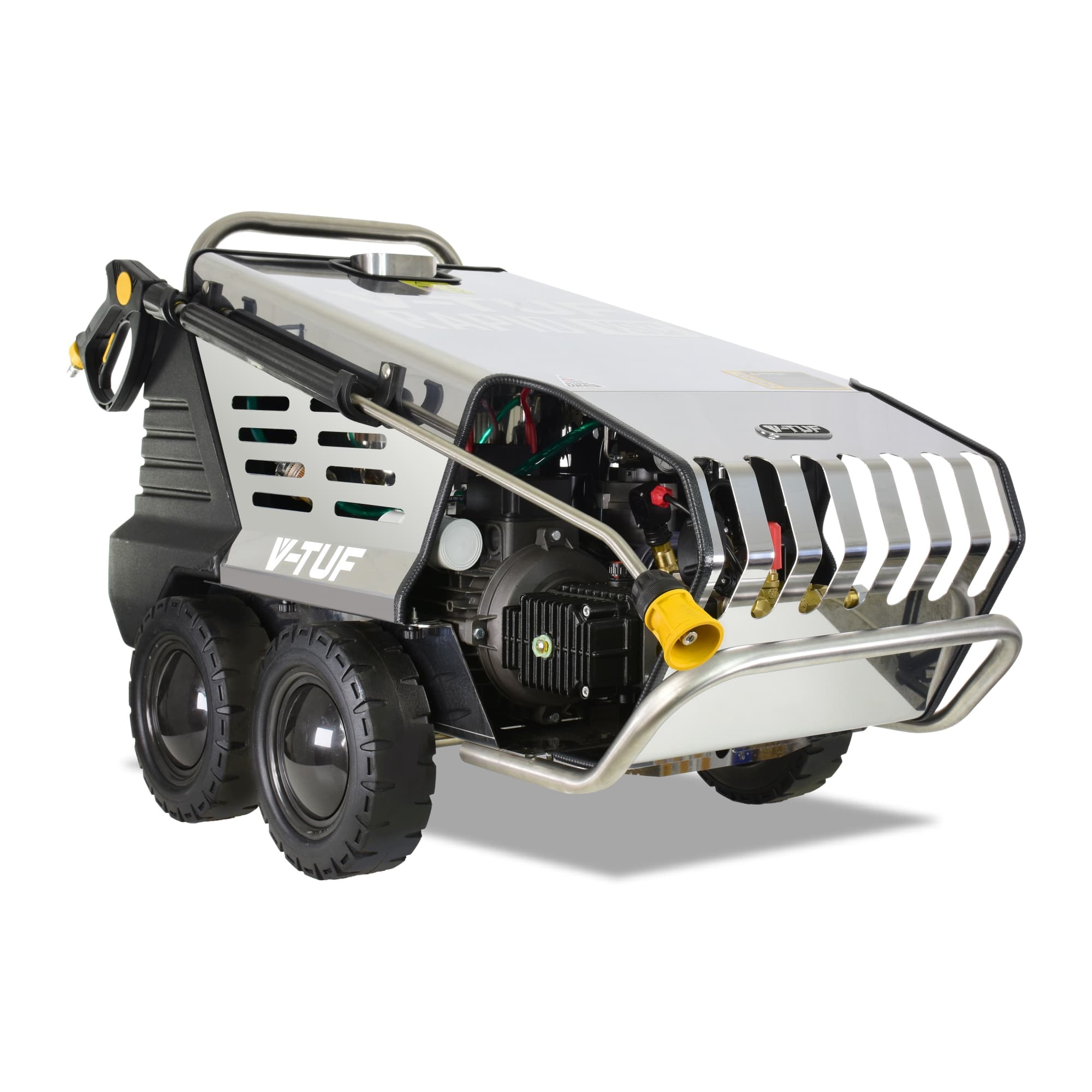 V-Tuf Rapid Vsc 240V Hot Water Stainless Industrial Mobile Pressure Washer - 1500PSI, 100Bar, 12L/min