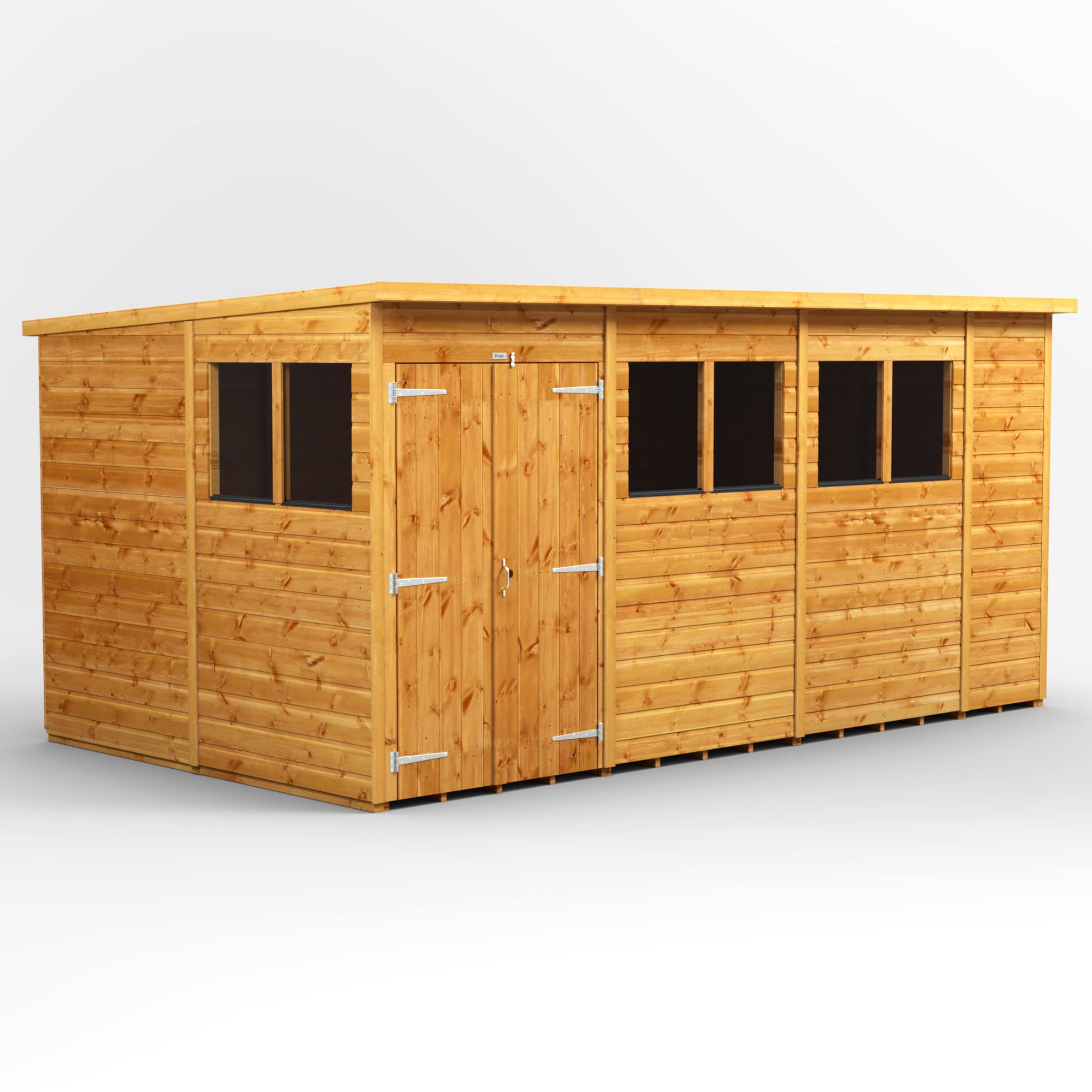 Powersheds 14 x 8 Power Pent Double Door Garden Shed