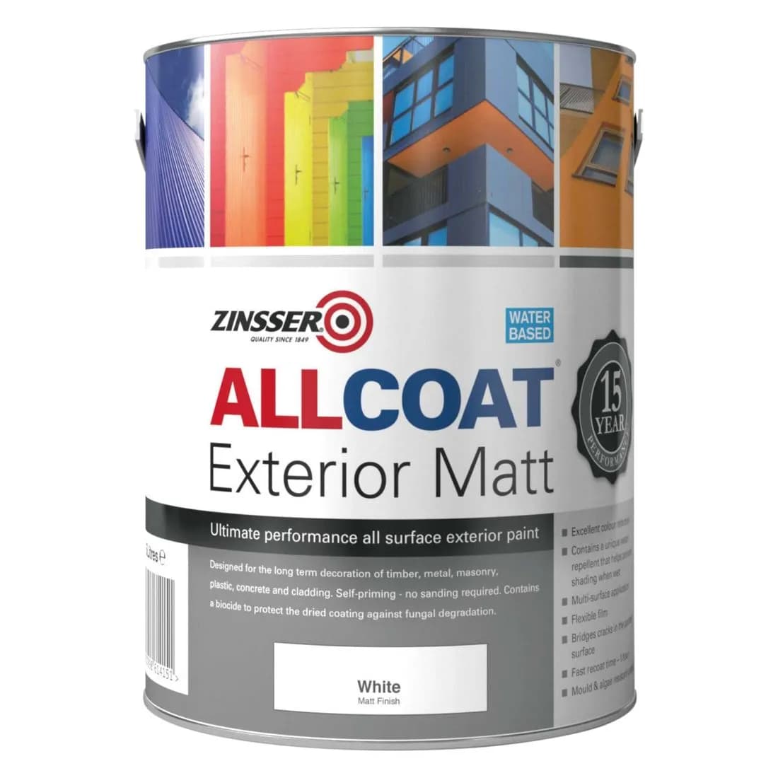 Zinsser Allcoat Exterior Matt White 1L