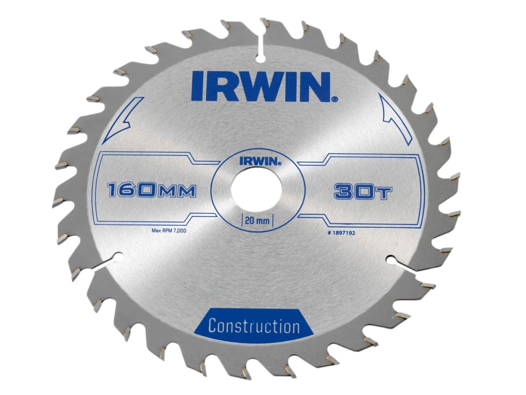 Irwin IRWIN® Construction Circular Saw Blade 160 x 20mm x 30T ATB 1897192