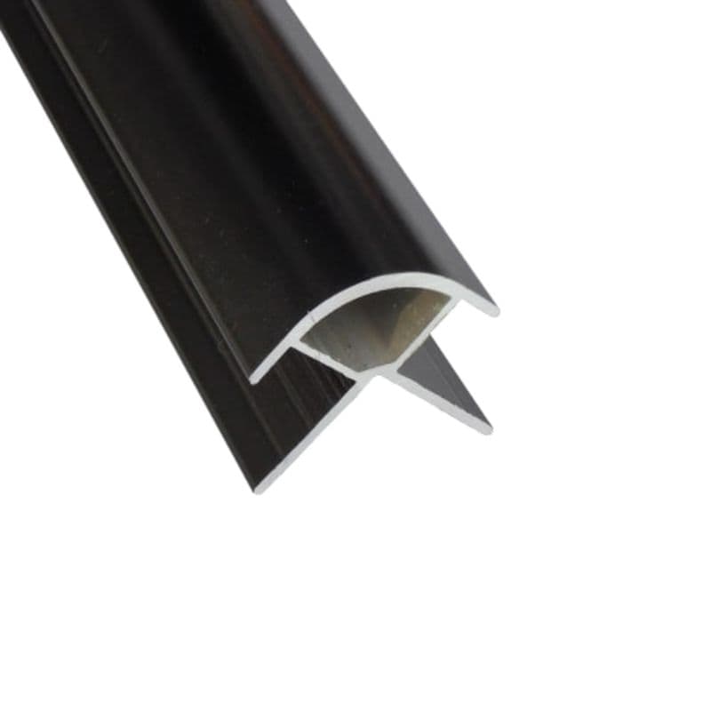 Laminate Wall Panel 10mm External Corner Trim - 2420mm Black