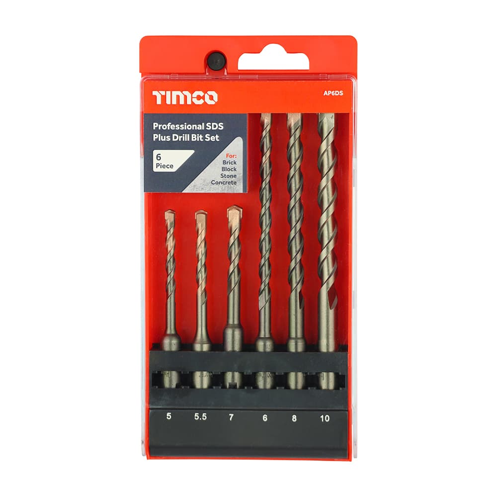 Timco Professional Sds Plus Drill Bit Set Case 6 AP6DS