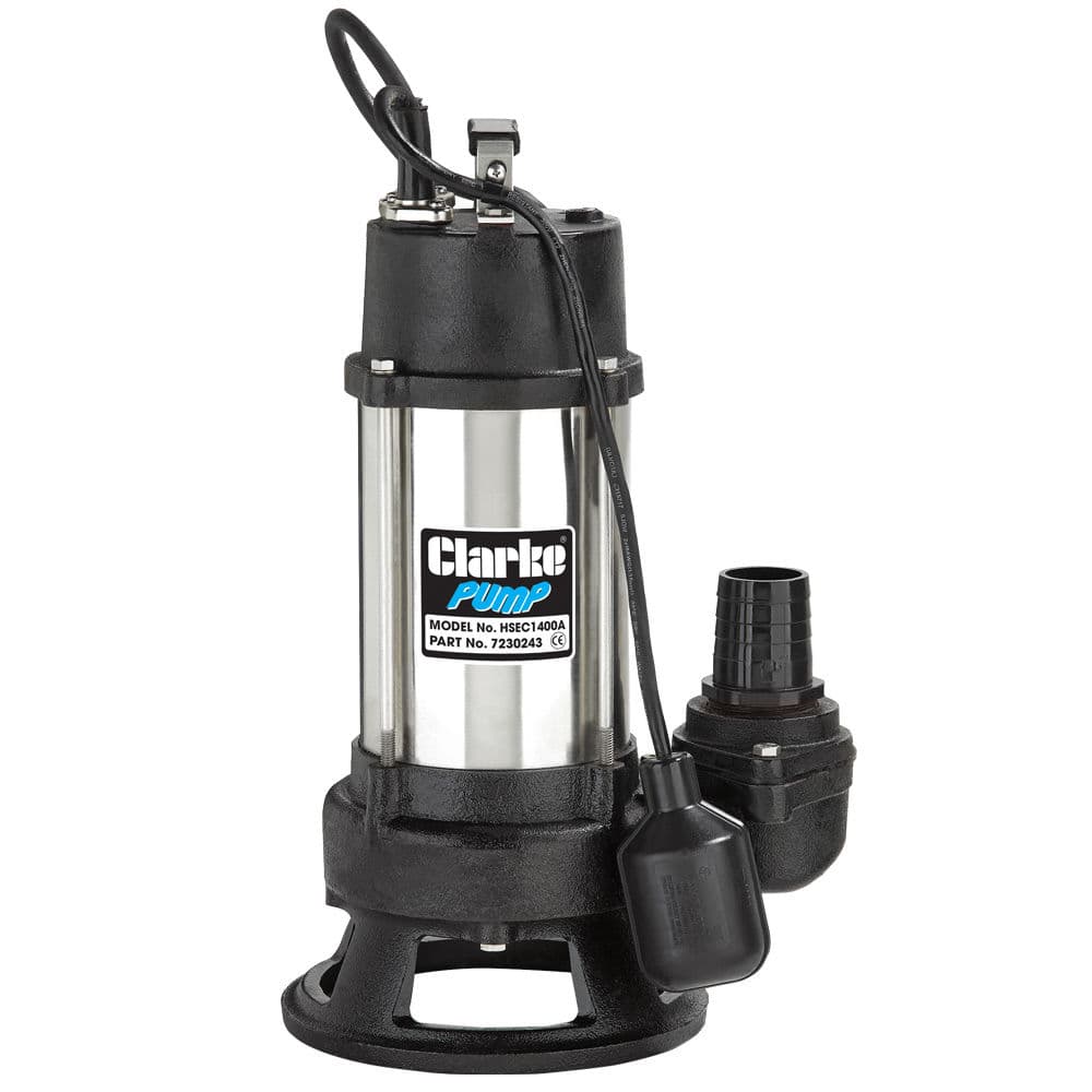 Clarke 7230243 Hsec1400A 1400W (1Hp) Heavy Duty Submersible Cutter Pump