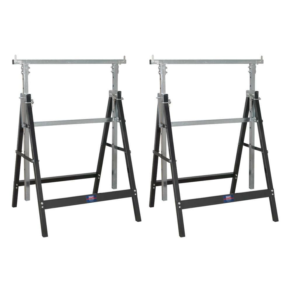 Sealey FDT32 Fold Down Telescopic Trestle - 200Kg Capacity - Pair