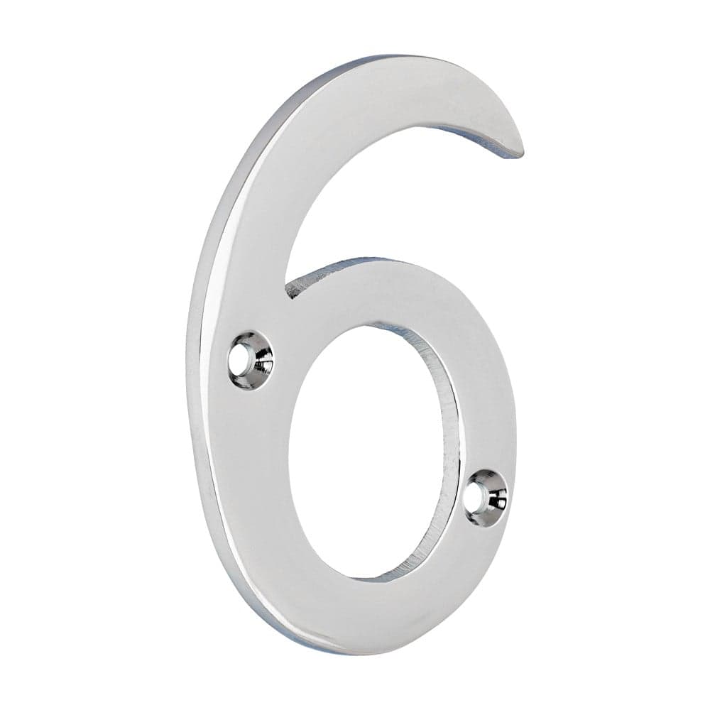 Timco Door Numeral 6 - Polished Chrome Bag 1 200051
