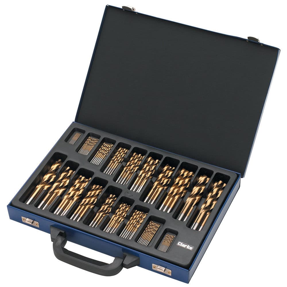 Clarke 1801565 Cht565 170Pce Titanium Coated Hss Drill Bit Set