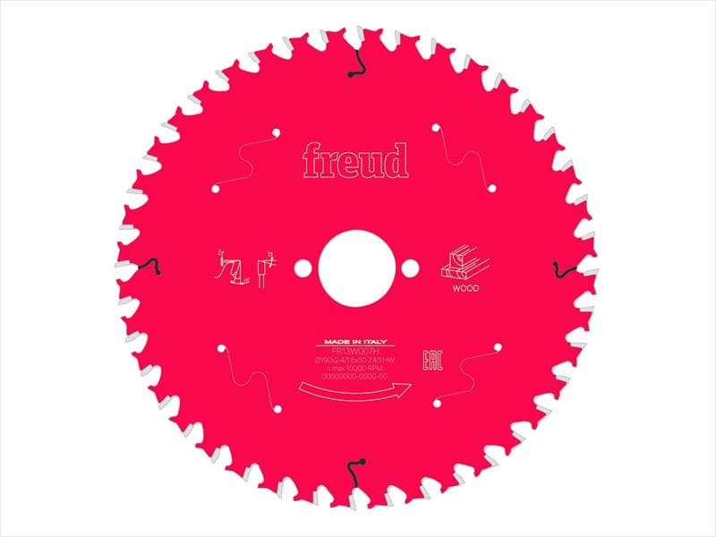 Freud F03FS09718 Wood Circular Saw Blade 190 X 30 X 2.4/1.6Mm X 40T