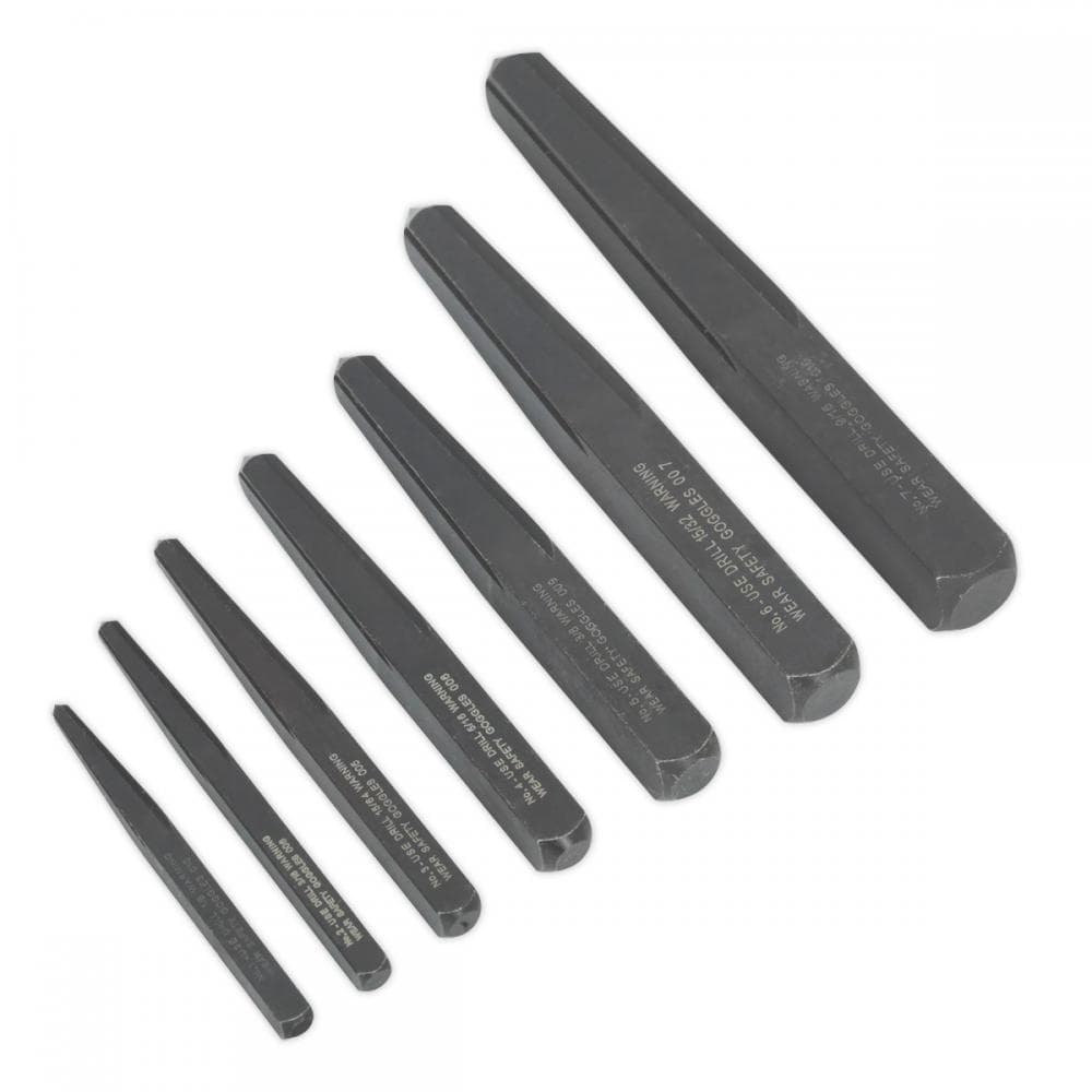 Sealey AK720 Screw Extractor Set 7Pc Square Type