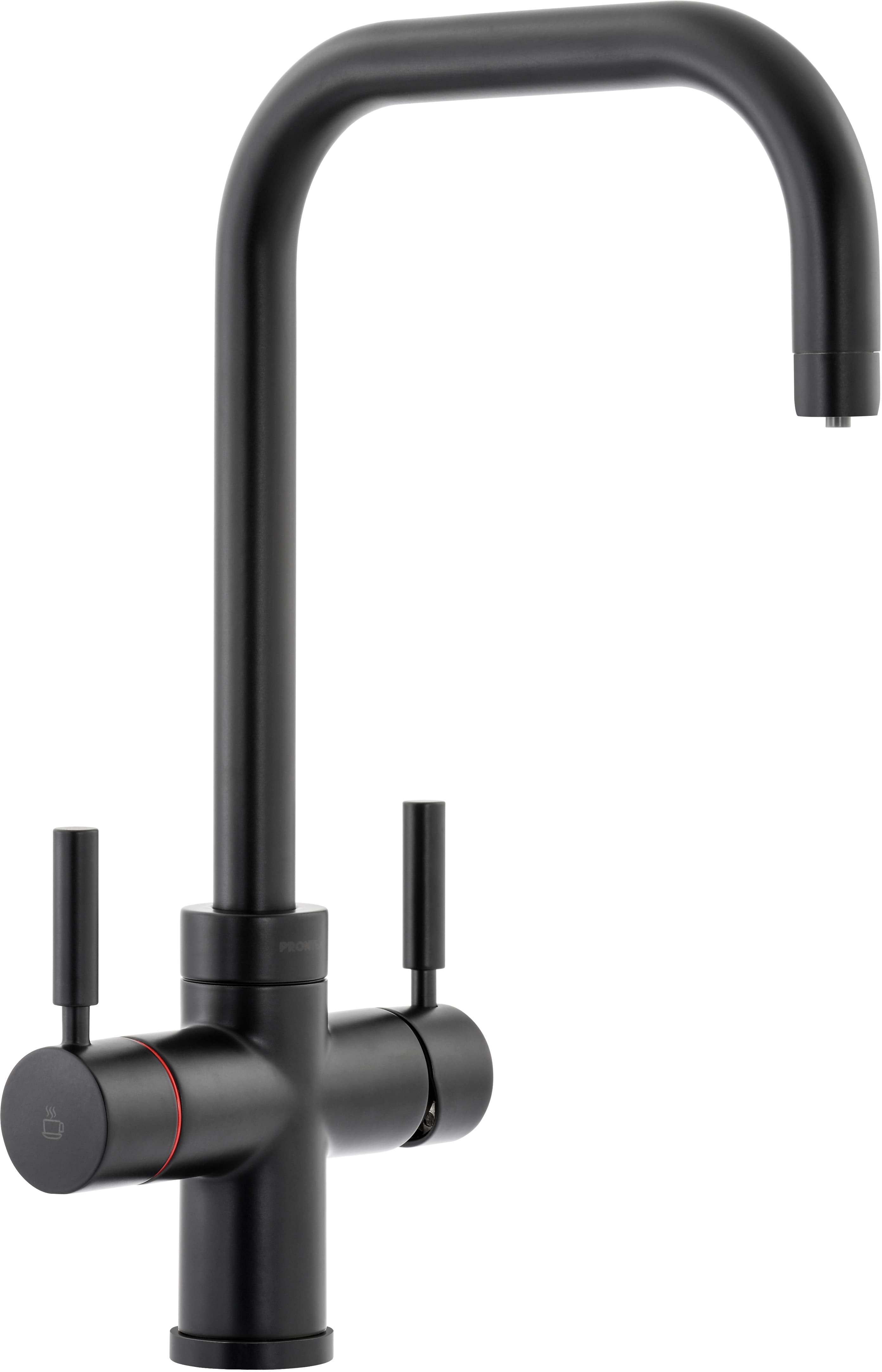 Abode Matt Black Brass Protex 3 in 1 Instant Hot Water Mono Bloc Kitchen Mixer Tap