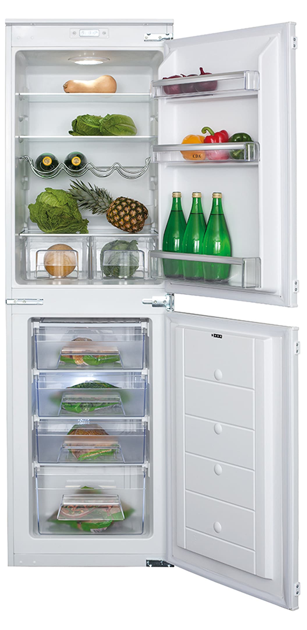 CDA Integrated 50/50 Fridge Freezer White FW852