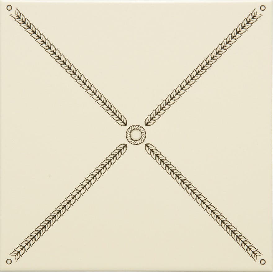 Original Style Artworks Pearl Trellis Charcoal Grey on County White