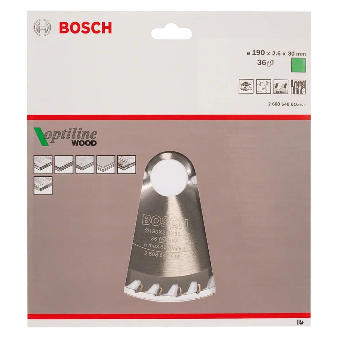 Circ Saw Blade 190 X 30 36T Bosch