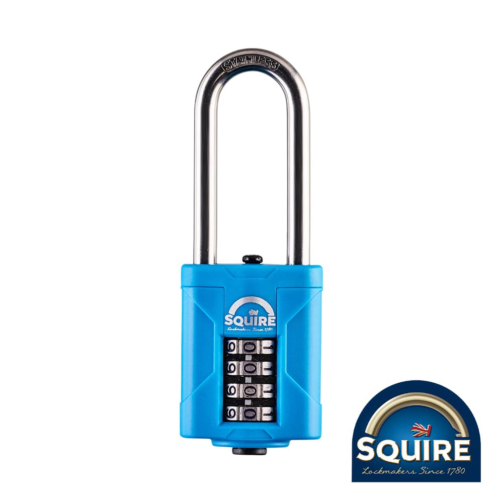 Squire SQR701807 Combination Padlock - Stainless Steel 2.5in Long Shackle - Cp40S/2.5 40Mm Blister Pack 1
