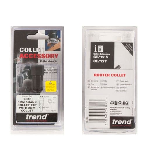 Trend Collet Extension 12Mm Shank 8Mm Collet Pk 1 CE/128