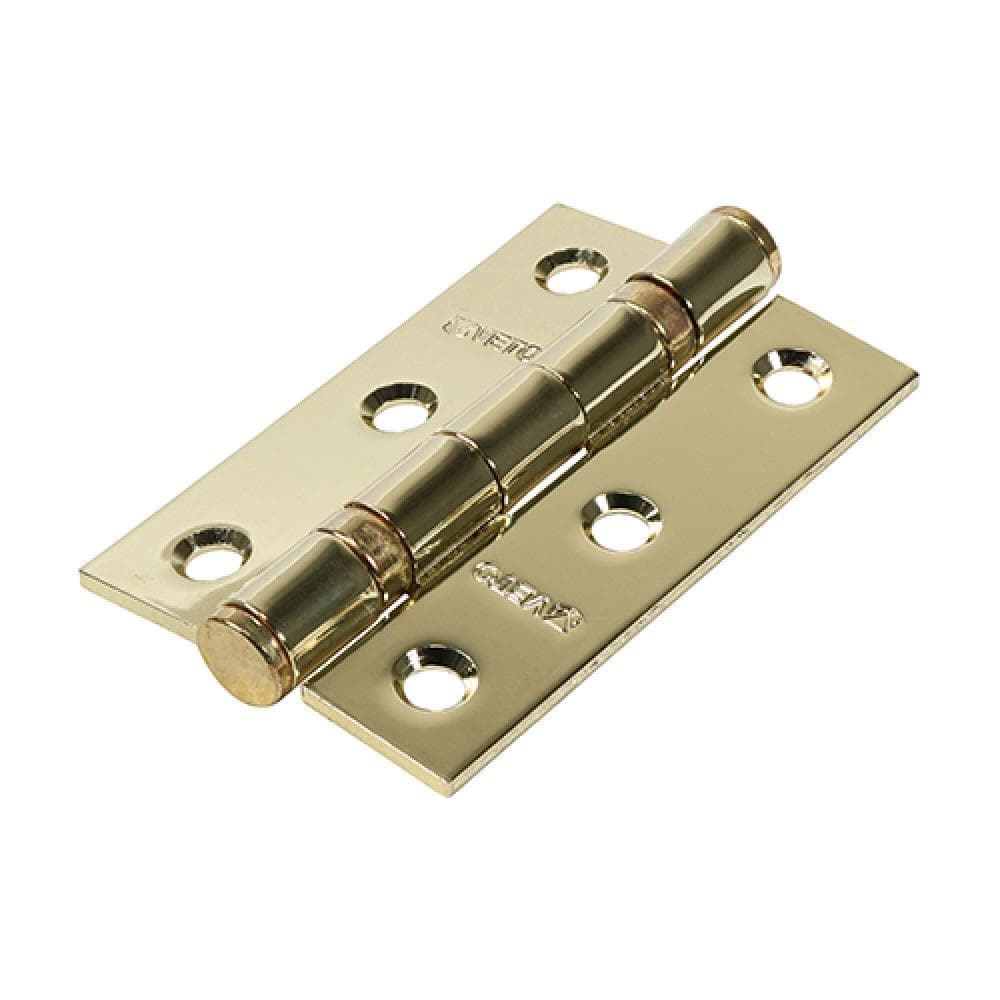 TIMco Steel BB Hinge E. Brass 76 x 51 Box 2