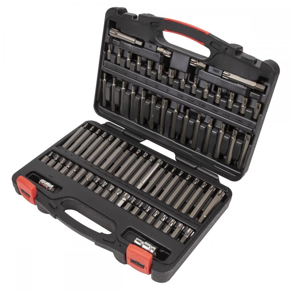 Sealey AK21974P Trx-Star*/Security Trx-Star*/Hex/Ribe/Spline Bit Set 74Pc 3/8in & 1/2inSq Drive